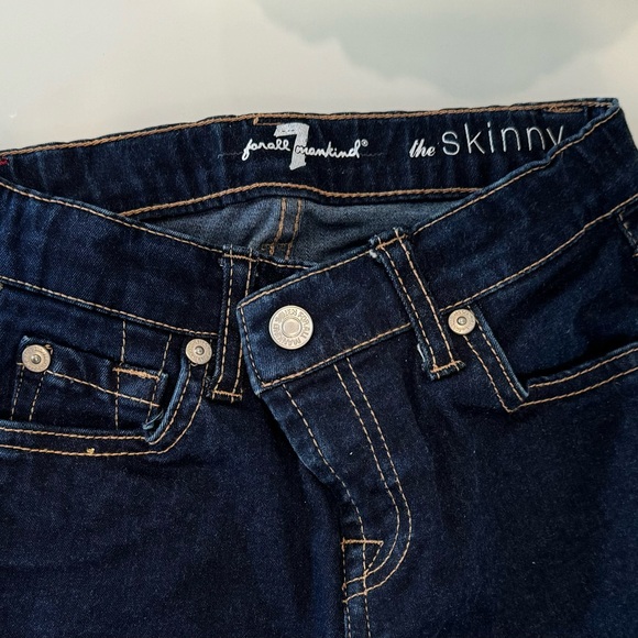7 For All Mankind Little Girl's Skinny Jeans - Size: 6 - Color: RINSED INDIGO - Picture 3 of 4